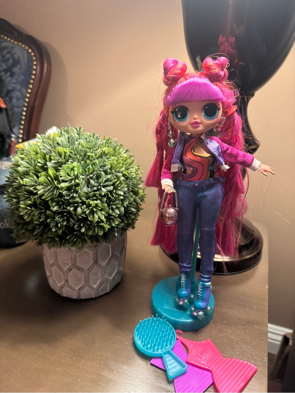 L.O.L. Surprise! Pink & Purple Fashion Doll with Blue Accessories